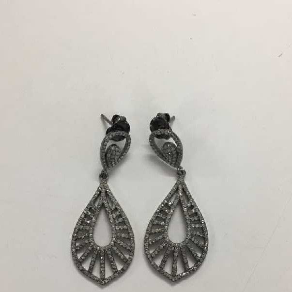 Silver Natural Diomand Earrings