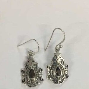 925 Modern Silver Earrings with Diamond