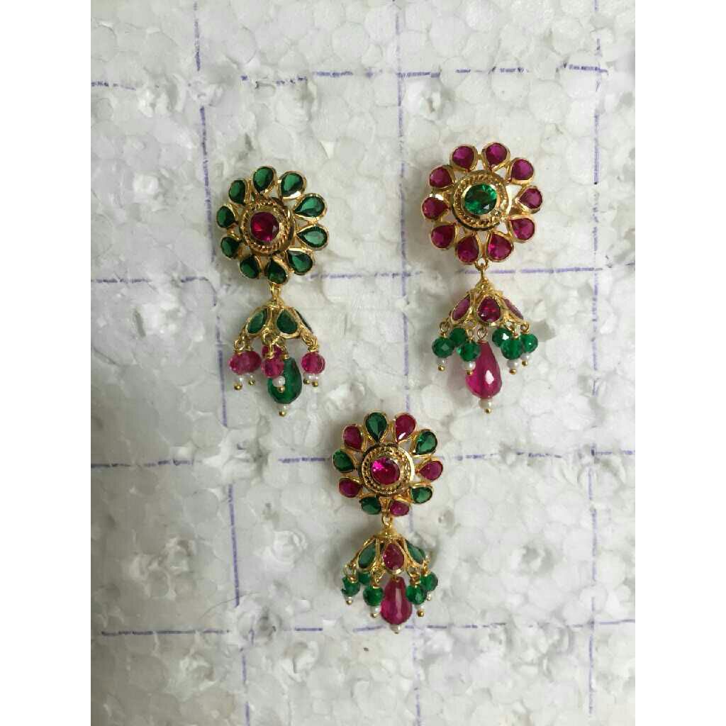 18K / 750 Stone Gold Ladies Earrings