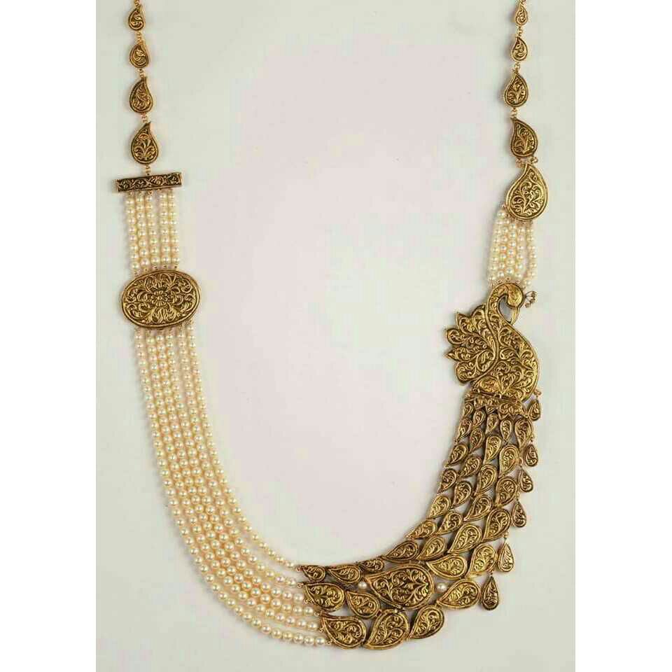 22K/916 Gold Antique Long Necklace