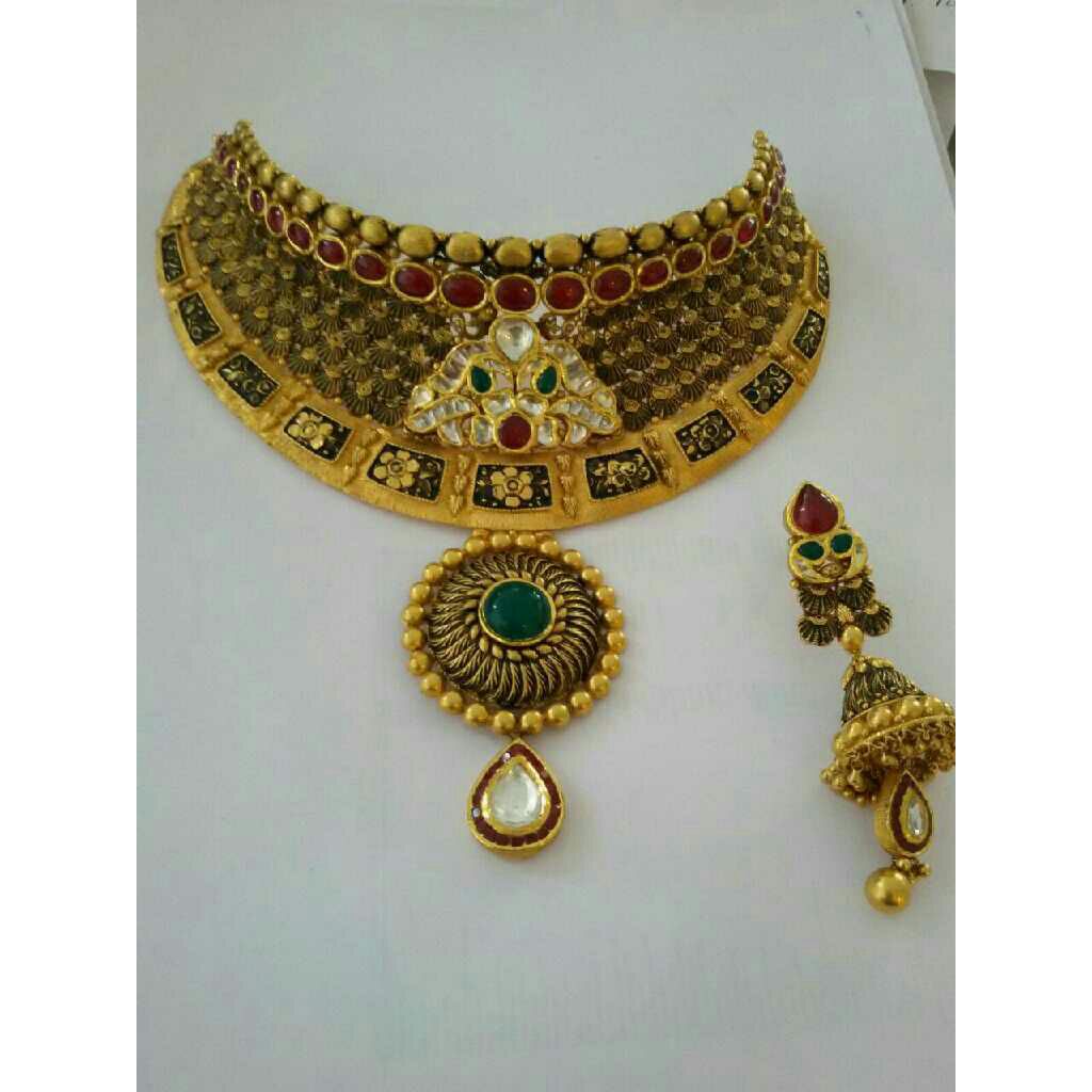 22K/916 Gold Antique Designer Choker