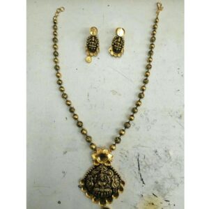 22K/916 Gold Antique Delicate Long Necklace Set