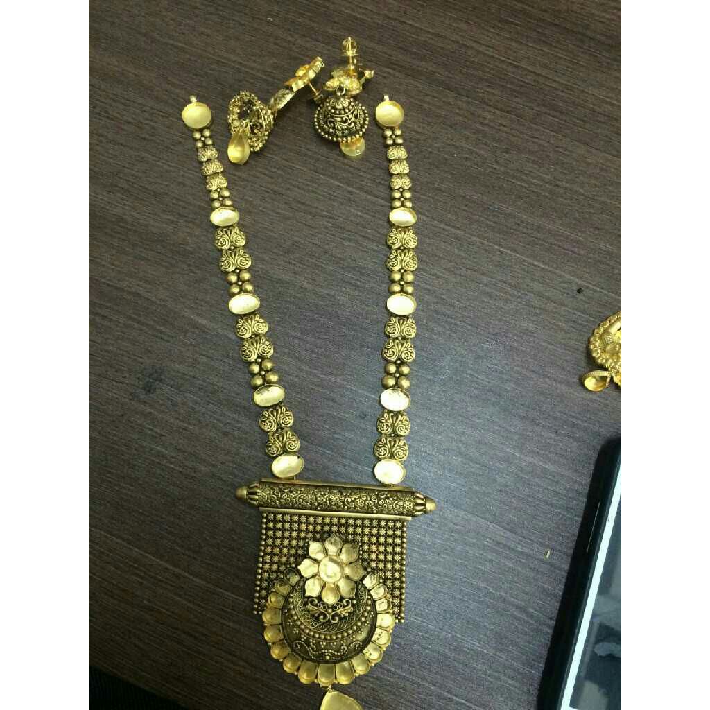 22K / 916 Gold Antique Long Necklace Set
