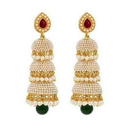 Designer Moti Earrings