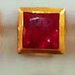 18KT Gold Simple Stone Earrings - Image 2