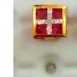 18KT Gold Simple Stone Earrings
