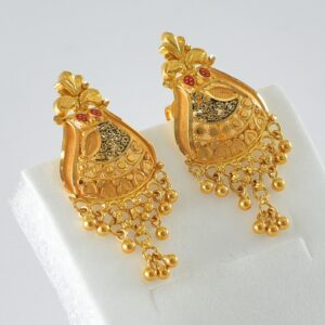 916 Gold Hallmark Ethnic Design Earring