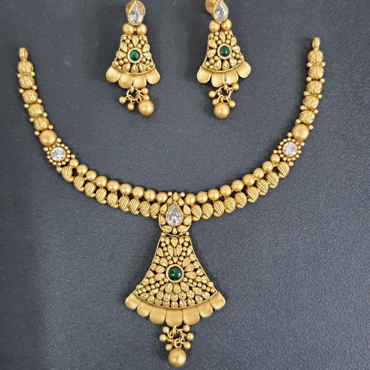 916 gold antique classic necklace set