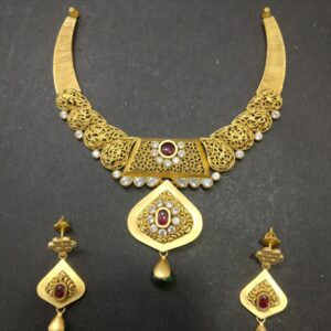916 gold antique classic necklace set