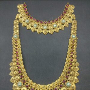 22K Gold Antique Bridal Necklace Set