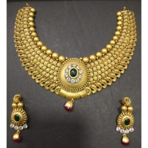 916 Gold Designer Bridal Necklace Set KG-N080