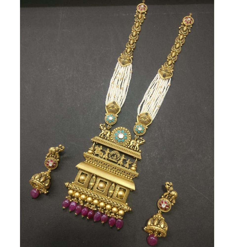 916 Gold Traditional Bridal Necklace KG-N021
