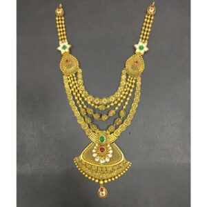 22kt gold antique necklace set kg-n017