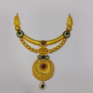 916 Gold Fancy  Antique Necklace RJ-AN-001