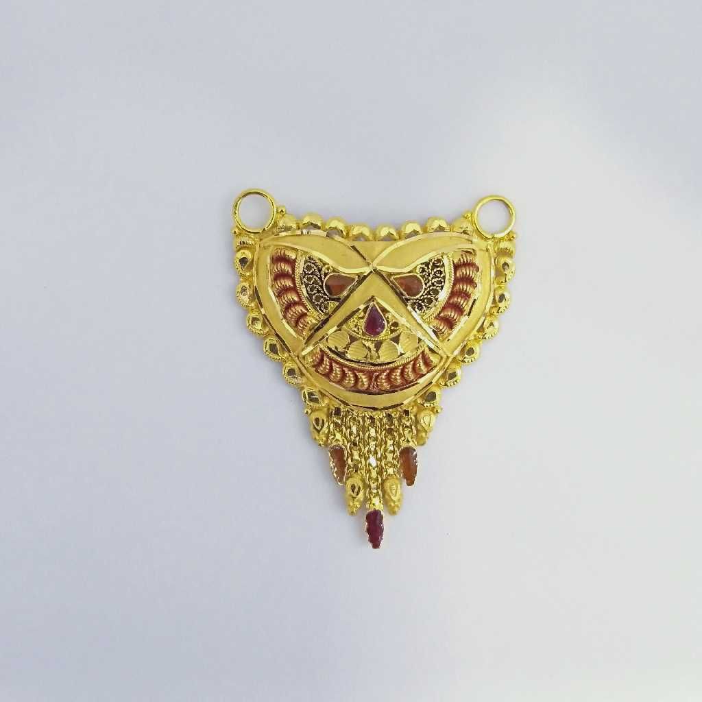 916 Gold Fancy Mangalsutra Pendants RJ-MP027