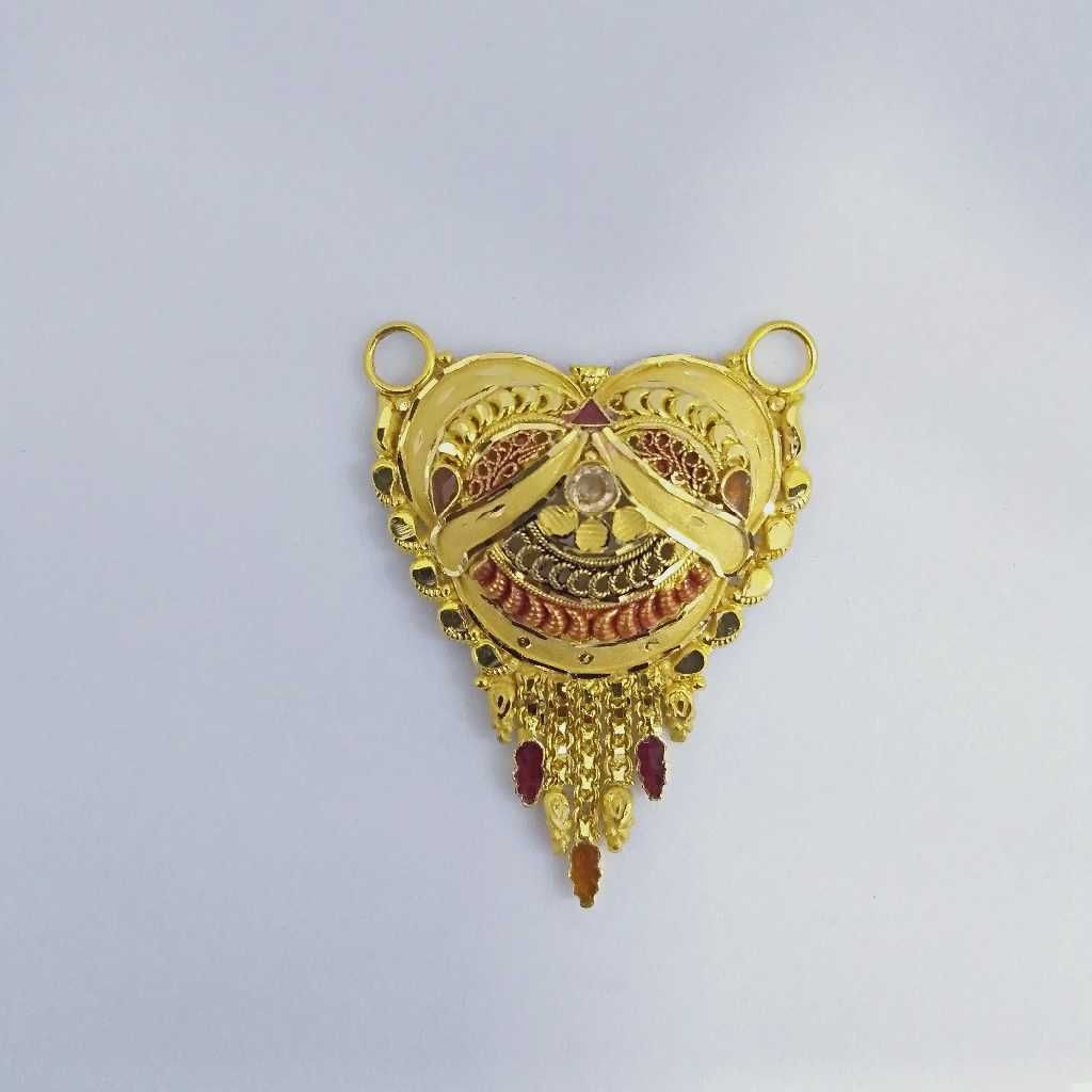 916 Gold Fancy Mangalsutra Pendants RJ-MP015