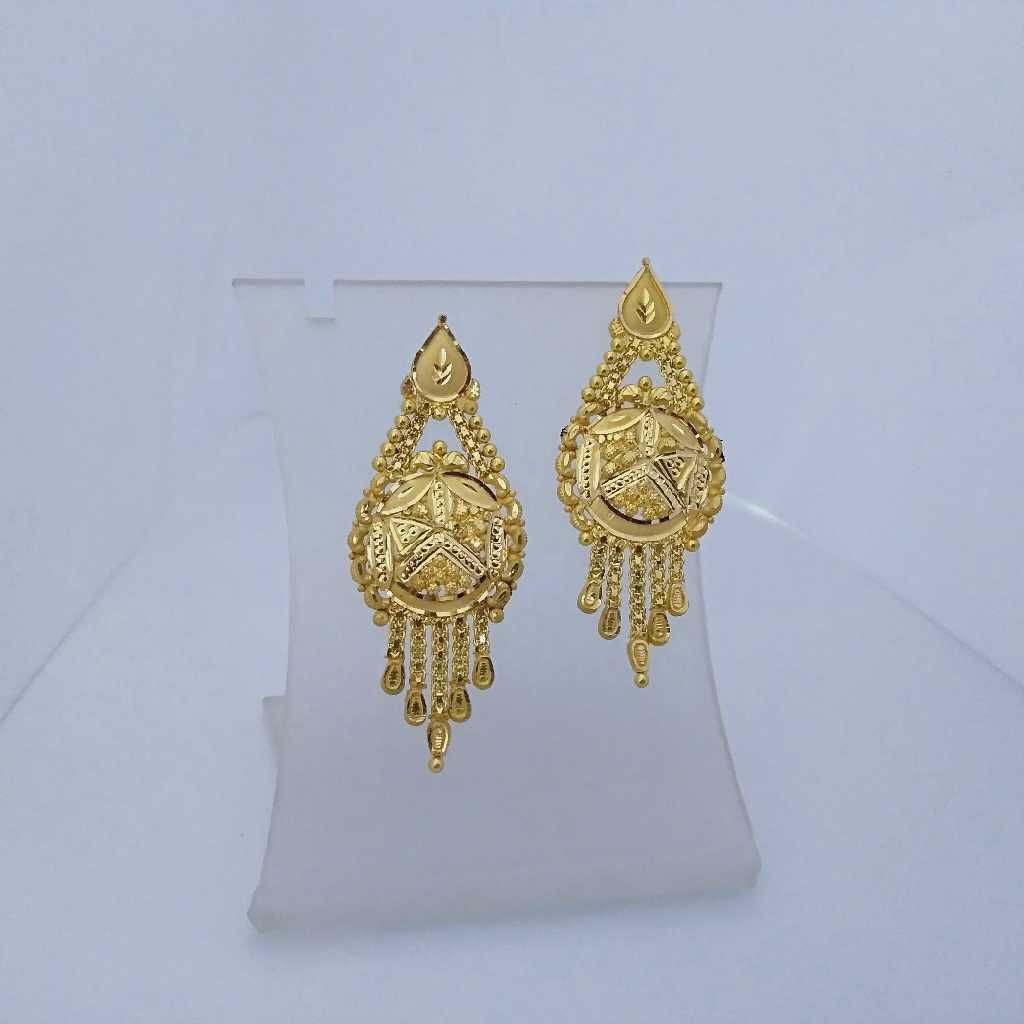 760 Gold Fancy Earrings RJ-B007