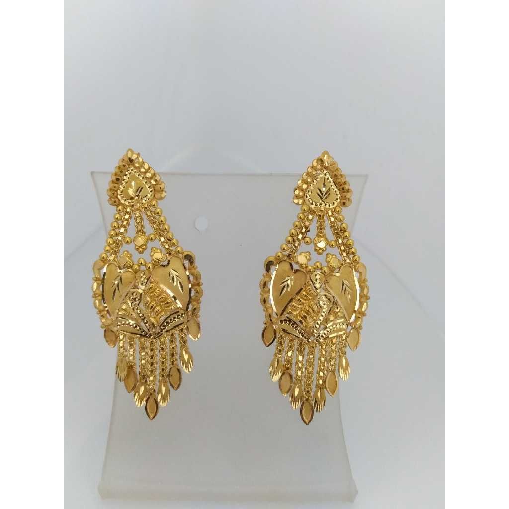 760 Gold Fancy Earrings RJ-B006