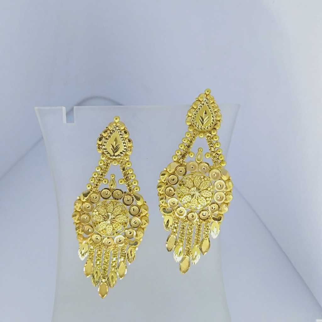 760 Gold Fancy Earrings RJ-B004