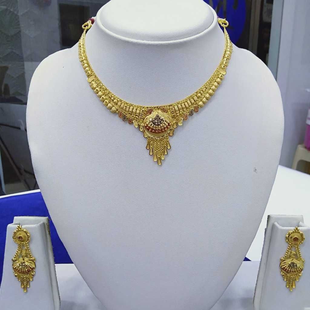 916 Gold Fancy Necklace Set RJ-N009