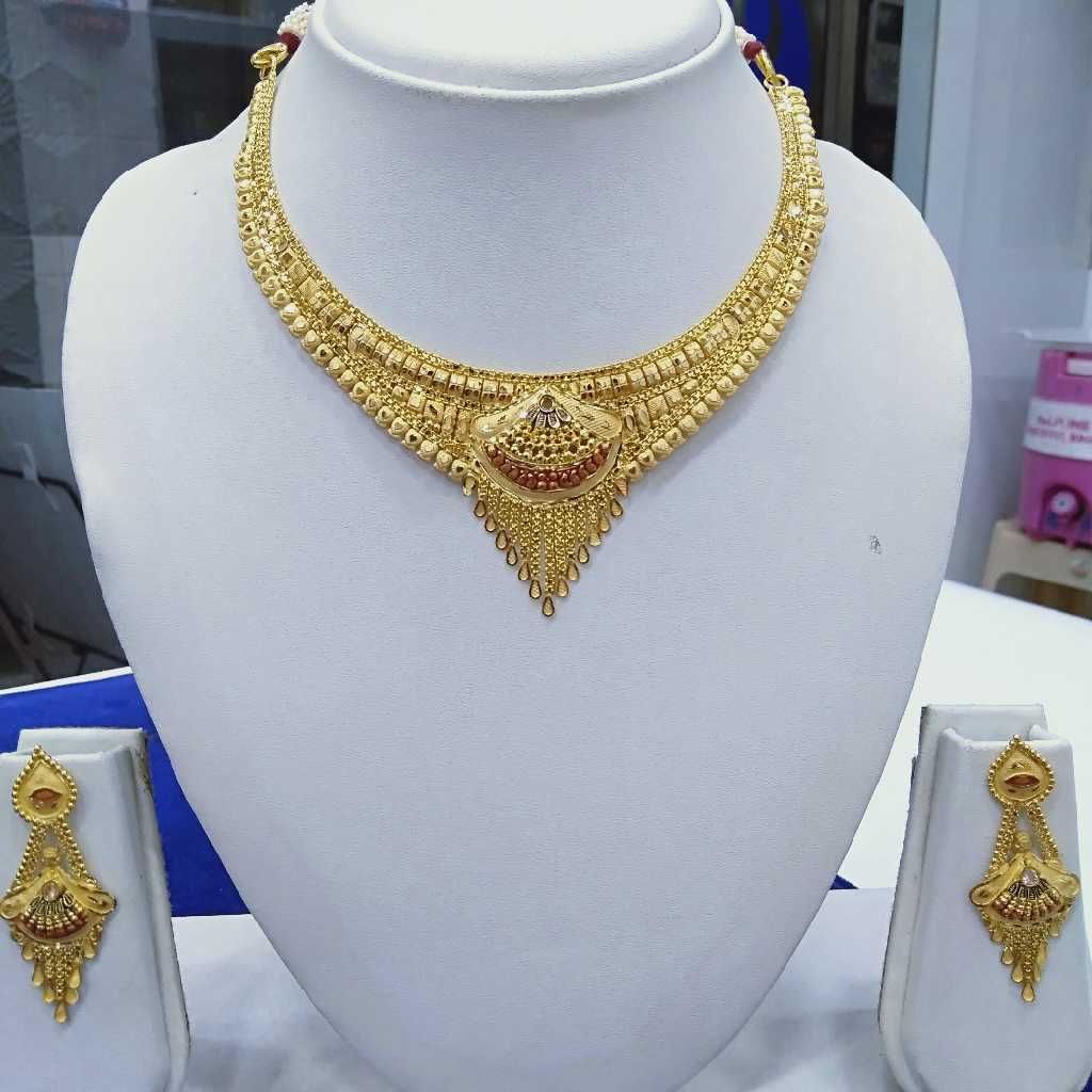 916 Gold Fancy Necklace Set RJ-N006