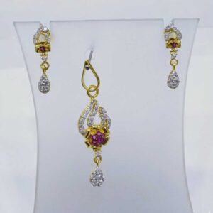 840 Gold Fancy Lite Weight Pendant Set RJ-PS001