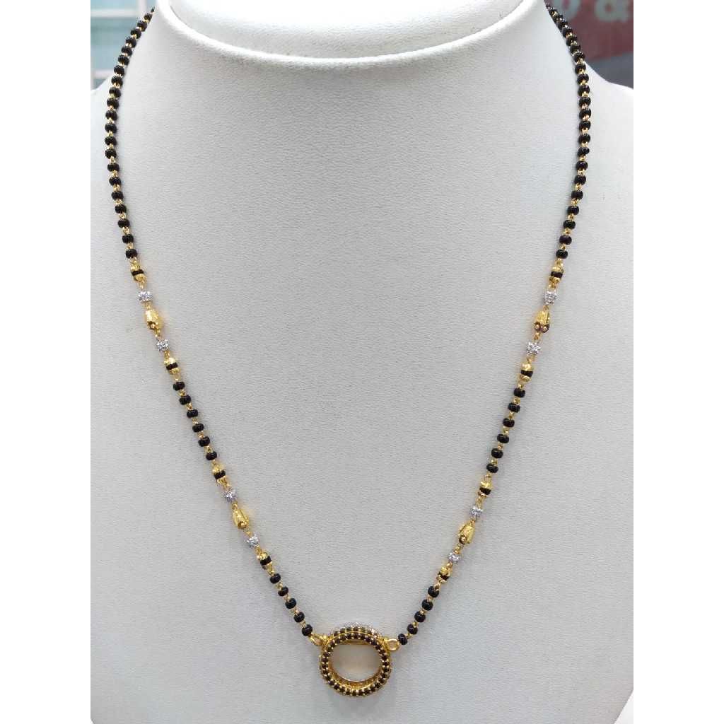 916 gold fancy Light weight mangalsutra rj-m016