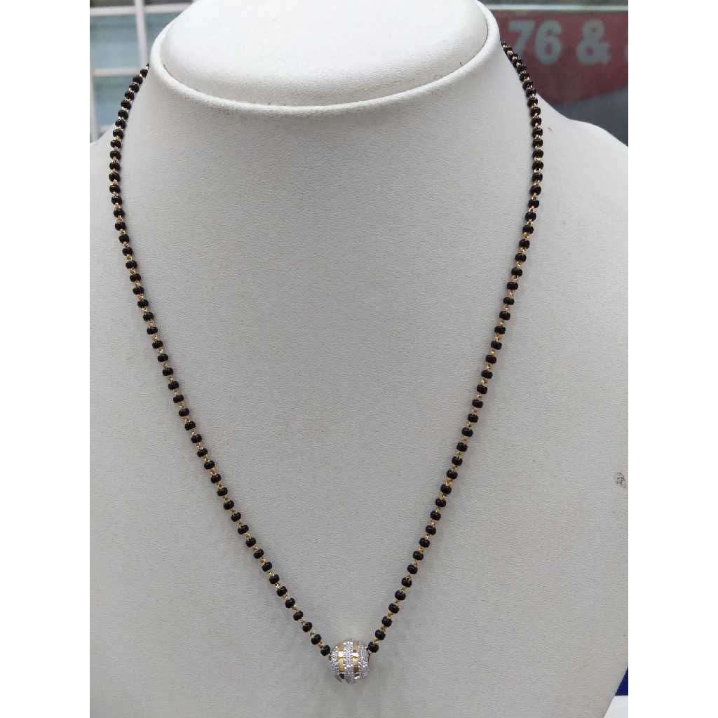 916 gold fancy Light weight mangalsutra rj-m012