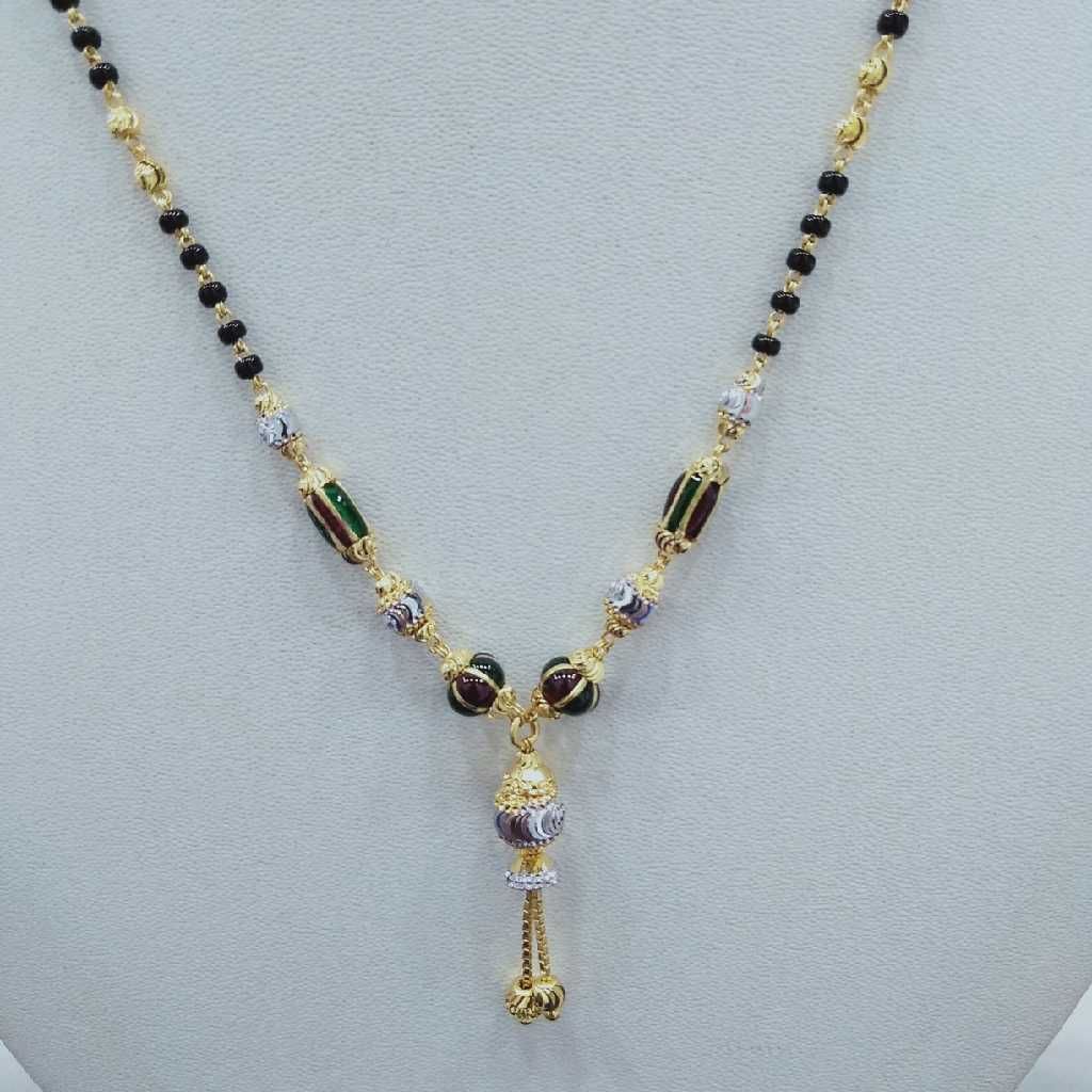 916 Gold Fancy Gold Mangalsutra RJ-M010 - Image 2