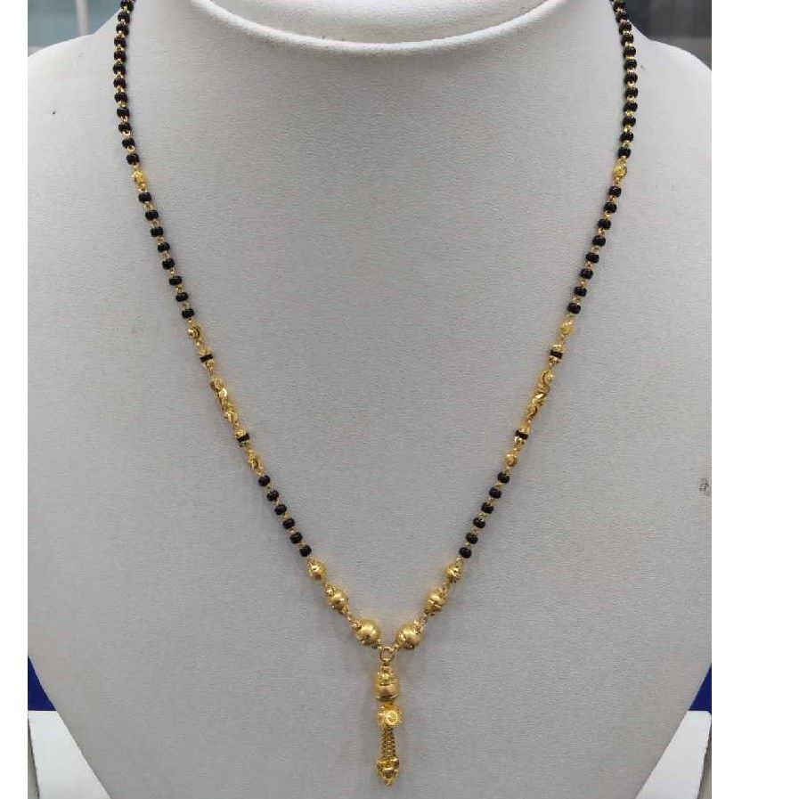 916 gold fancy Light weight mangalsutra rj-m001