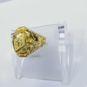 760 Gold Fancy Om Ring RJ-066