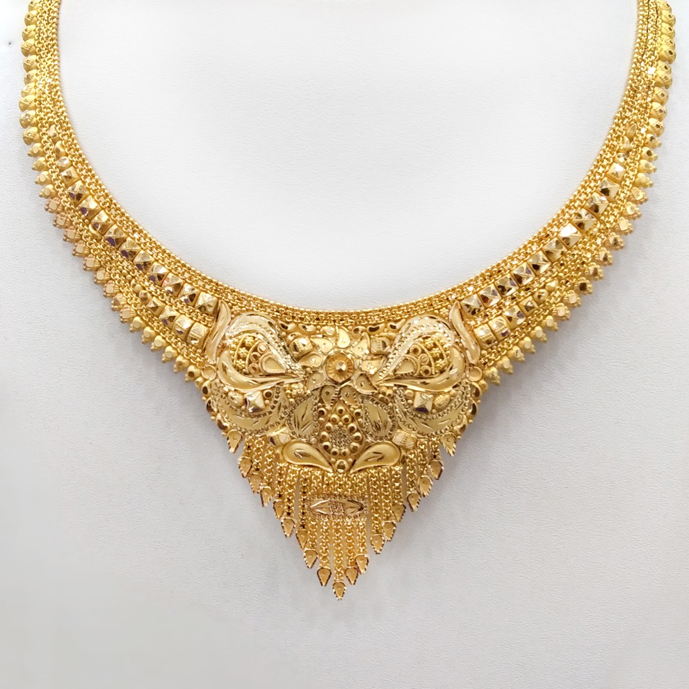 22KT Gold Traditional Necklace RJ-N010