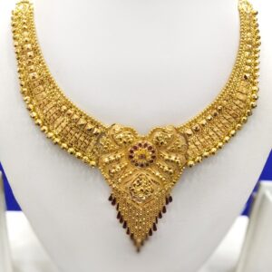 916 Gold Flower Design Necklace RJ-N007