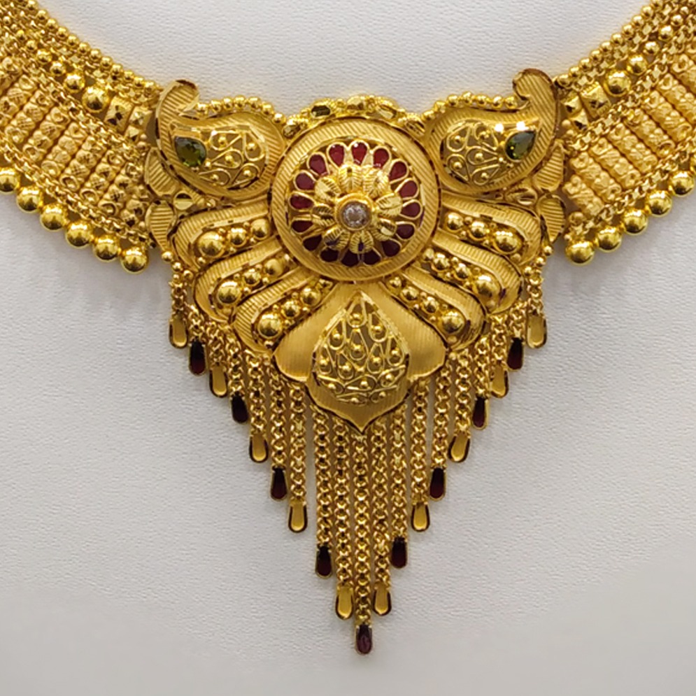 22KT Gold Designer Necklace RJ-N006 - Image 2