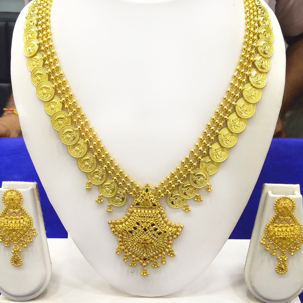 916 Gold Designer Coin Necklace Set RJ-N004