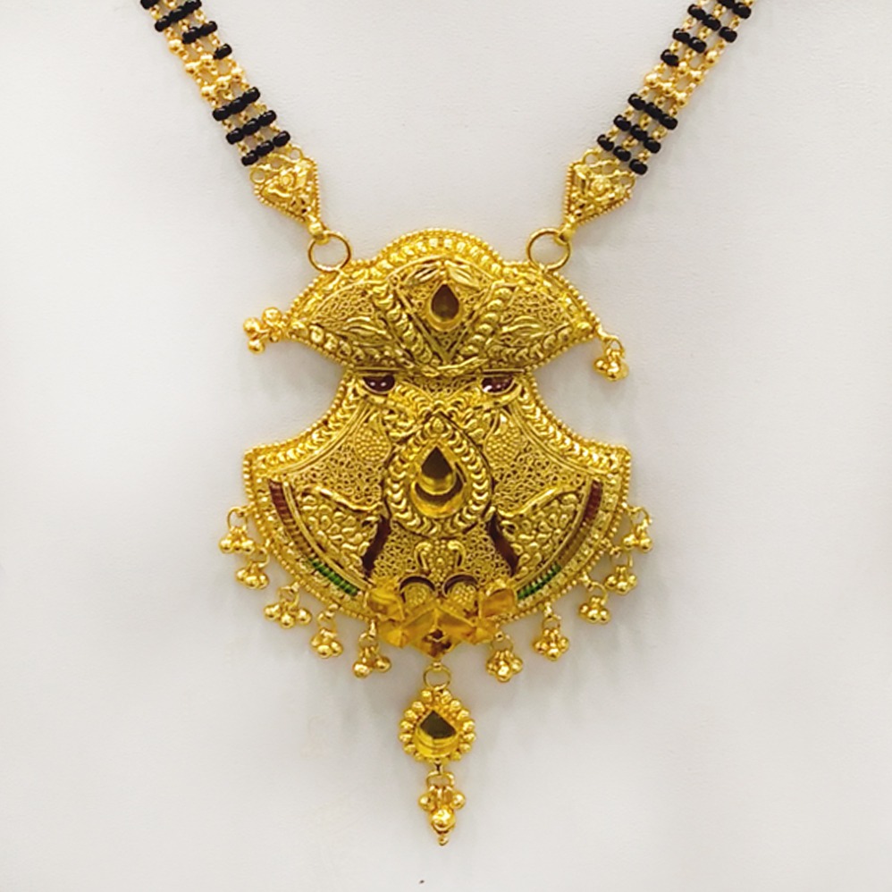 22Kt Gold Stylish Mangalsutra Set RJ-M005 - Image 2