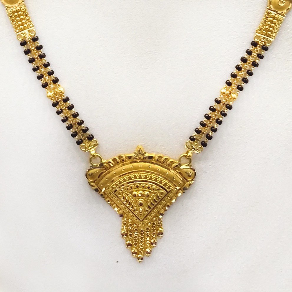 916 Gold Mani Moti Mangalsutra RJ-M003 - Image 2