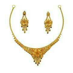 22KT Fancy Gold pendant  set