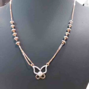 Rose gold mangalsutra