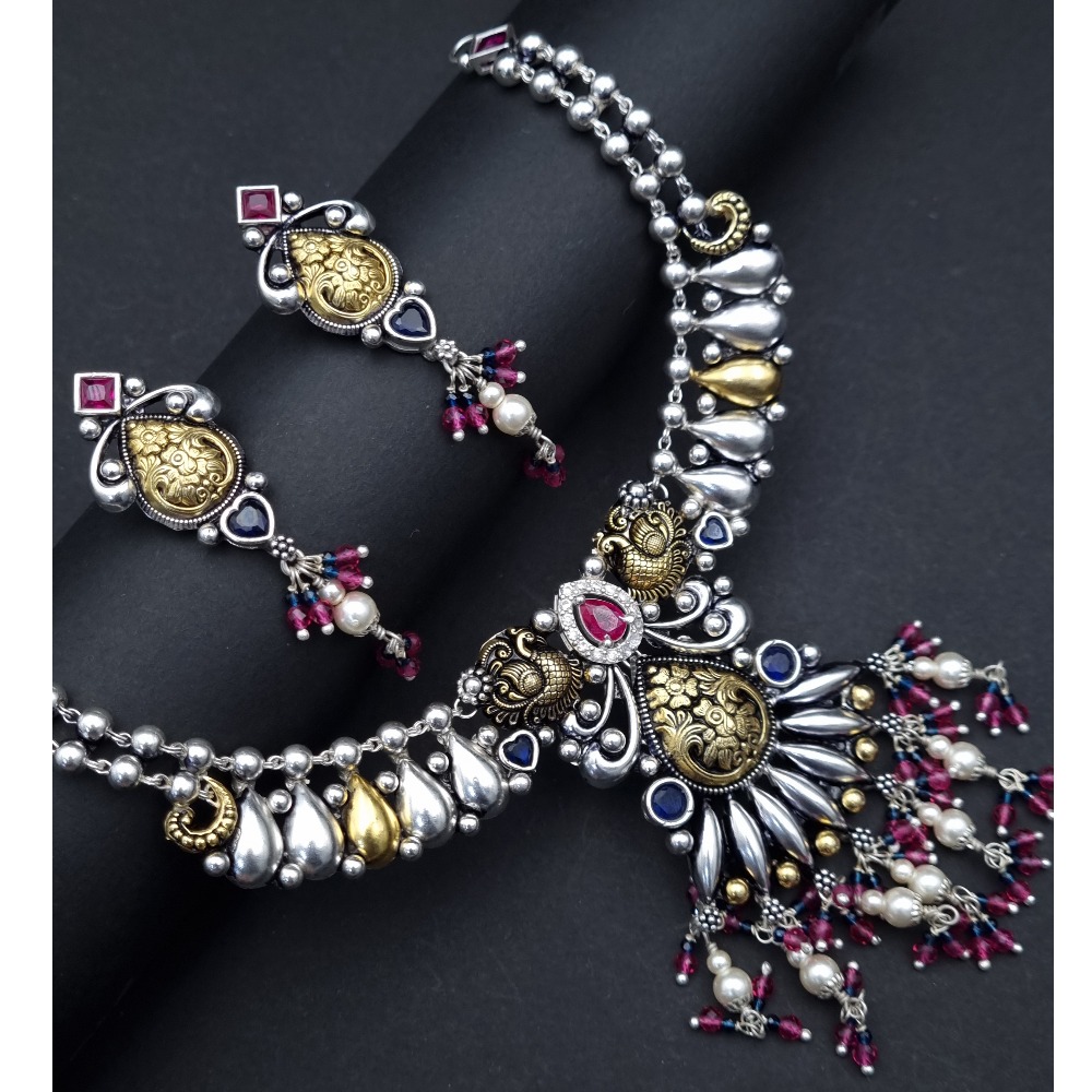 Elegant Legacy: Antique Necklace and Earrings Duo