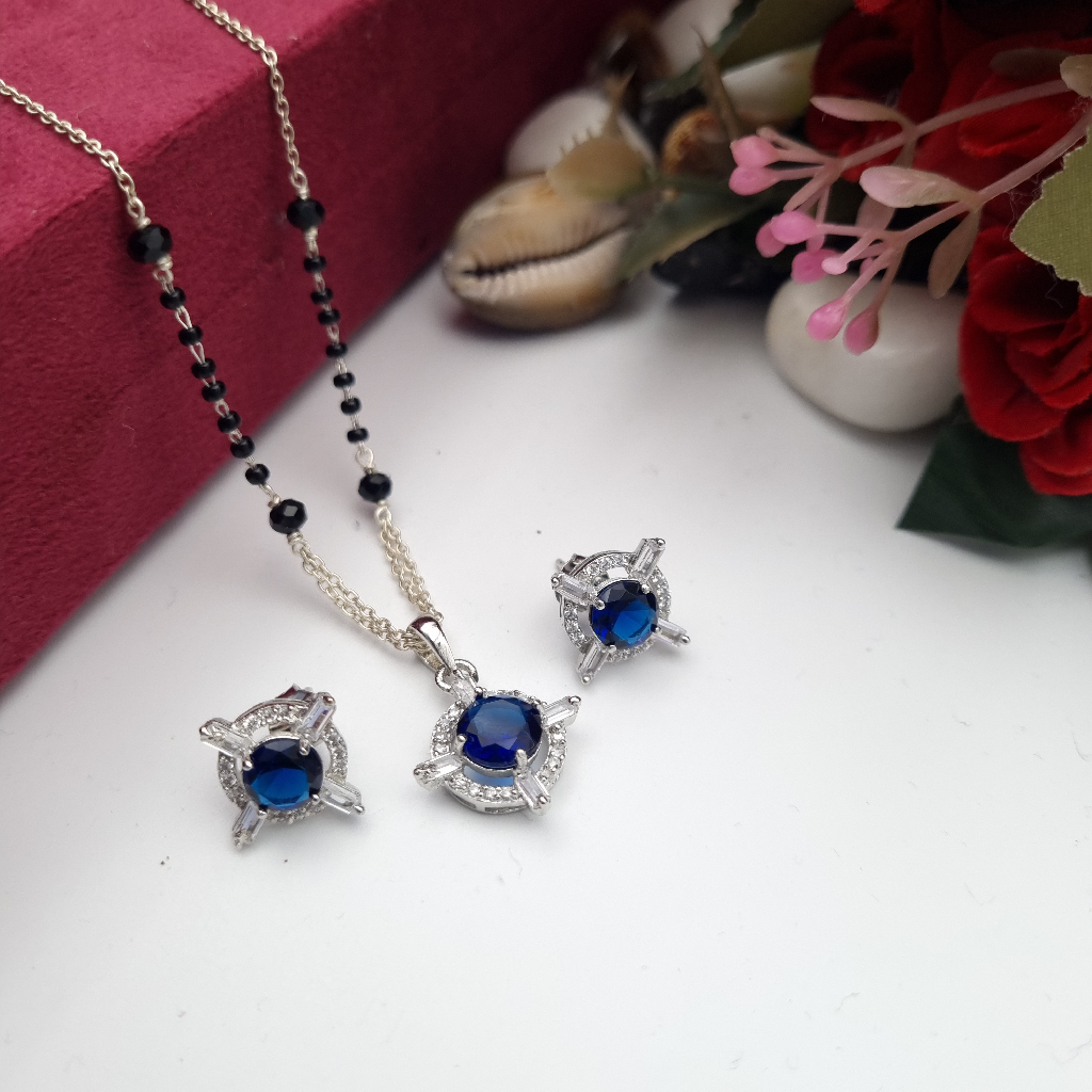 Sea Blue Ladies 925 Mangalsutra