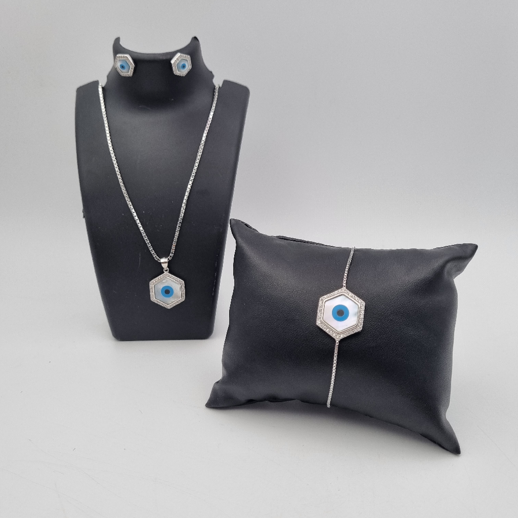 925 Evil Eye Pendant Set + Lakki Combo