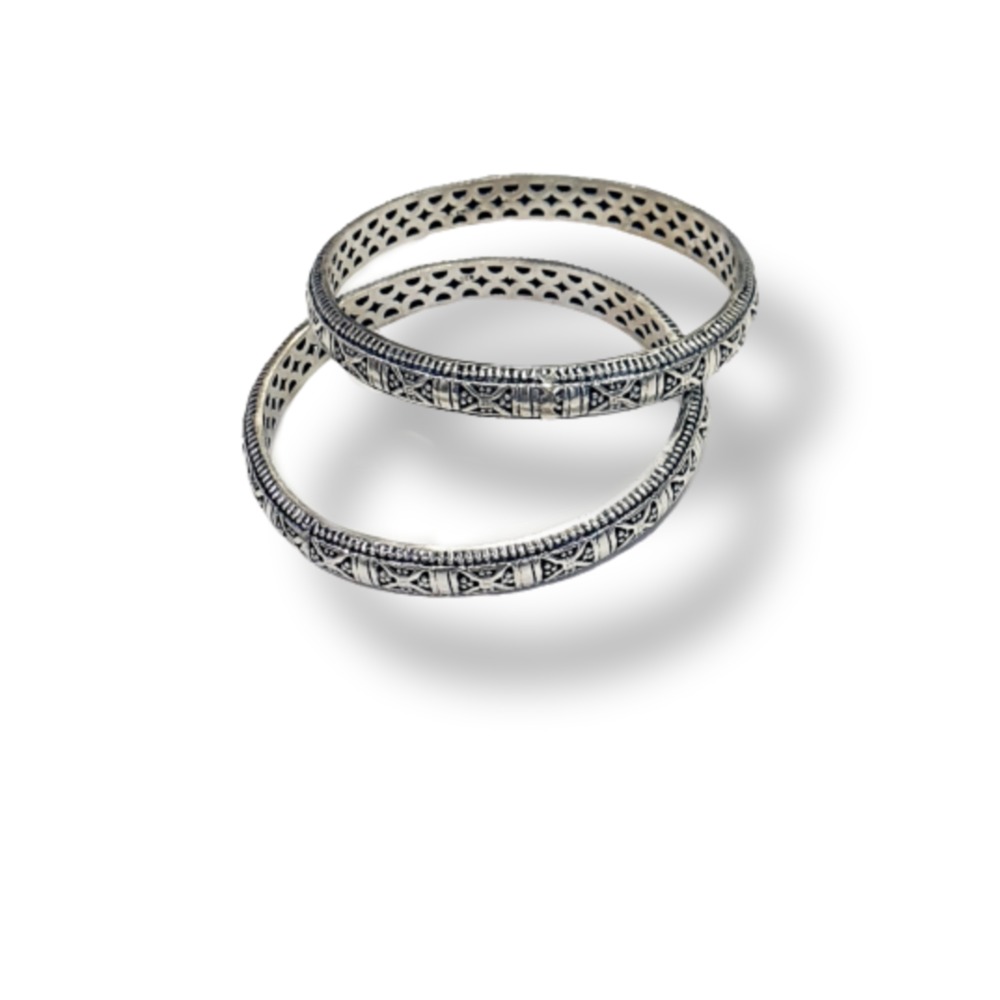 92.5 silver hollow bangle