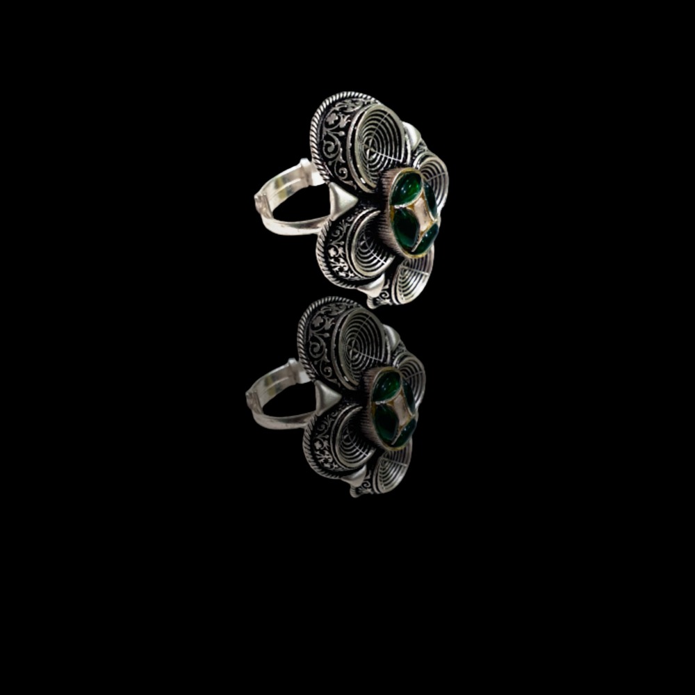 92.5 Padmavati antique silver ring - Image 2