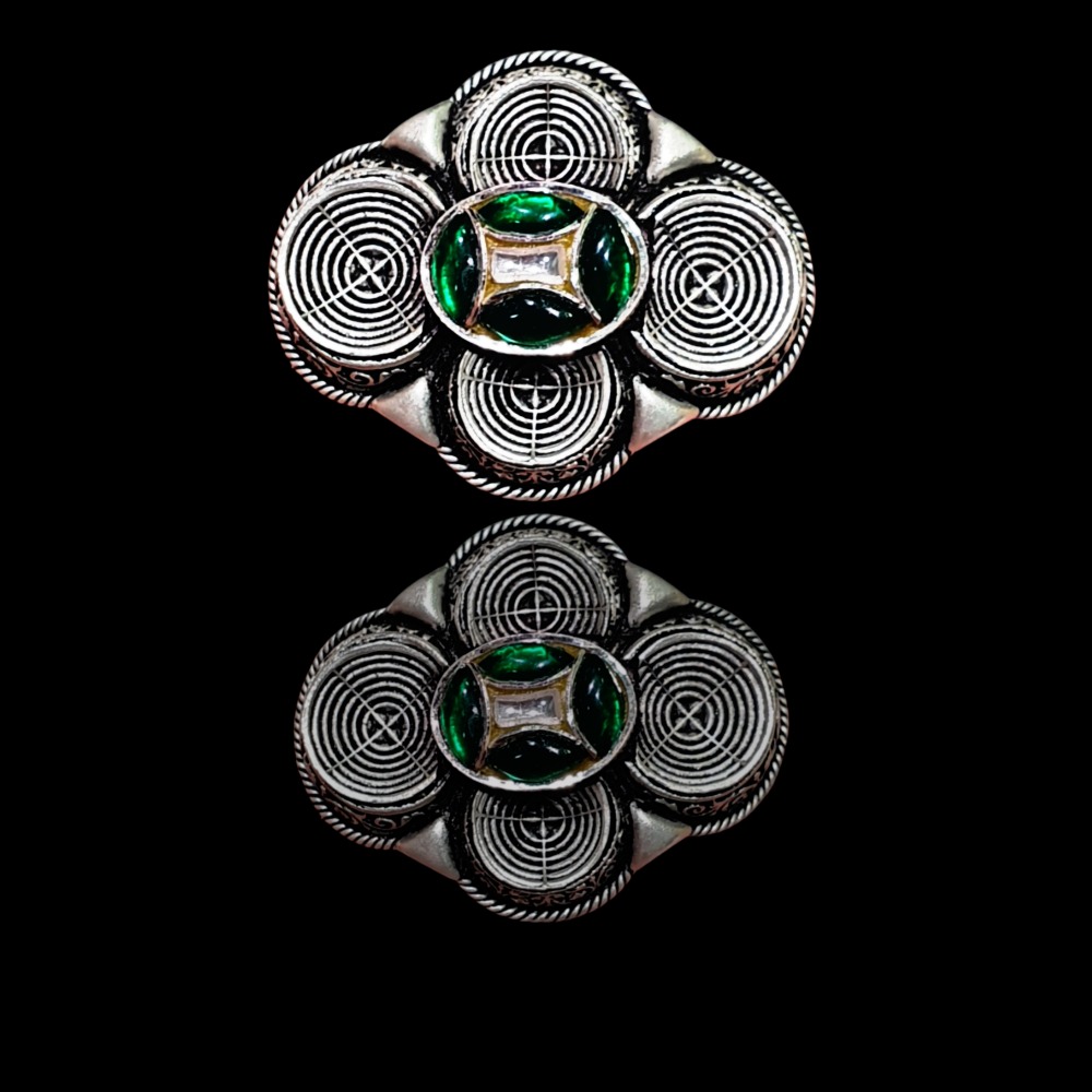 92.5 Padmavati antique silver ring