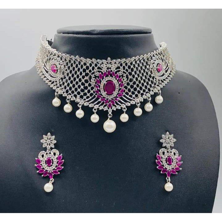 92.5 chokar diamond necklace