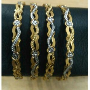 22K / 916 Gold CNC Stone Ladies Bangle