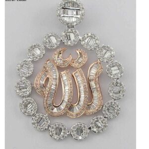 Allah Pendant With Gold And Diamonds