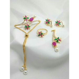 Gold Combo Set with Fancy Colored Stones