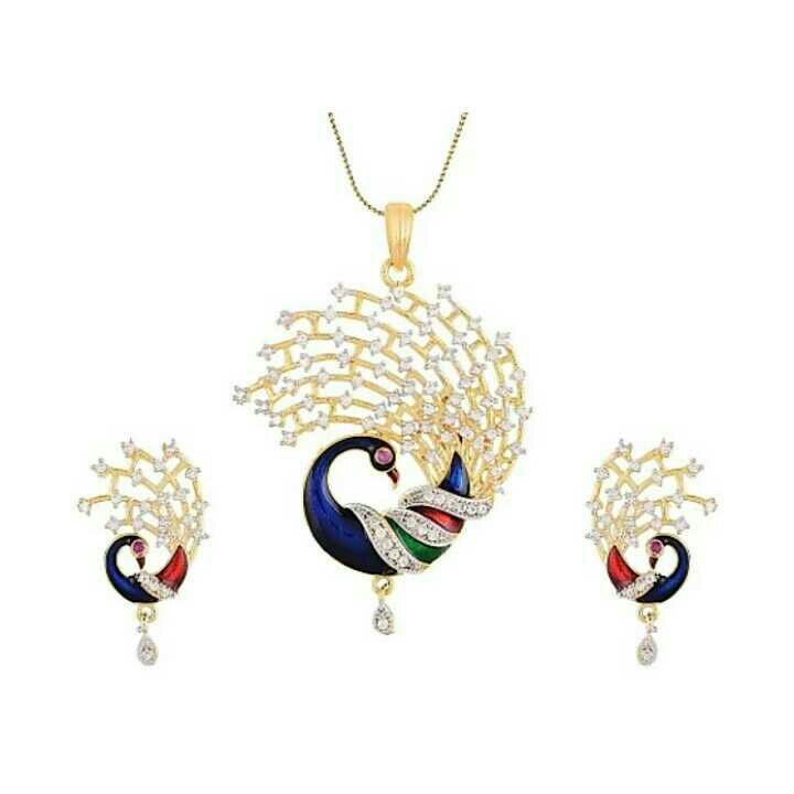 Stylish Peacock Pendent Set